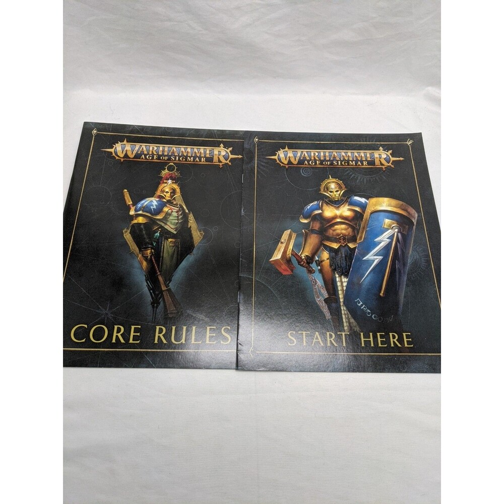 Lot Of (2) Warhammer Age Of Sigmar Start Here And Core Rules Quickstart Guides